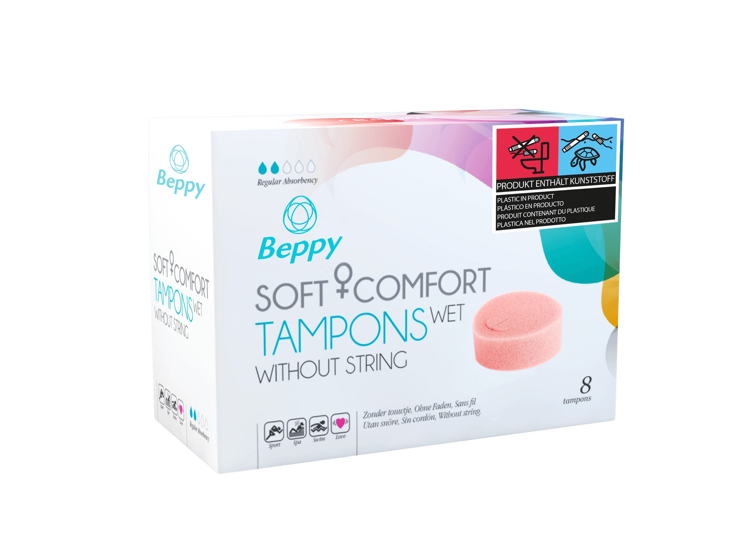 Beppy Soft + Comfort WET (8 stuks) - Asha Direct.nl | Beppy Tampons | Durex | Euroglider | Body in Balance |
