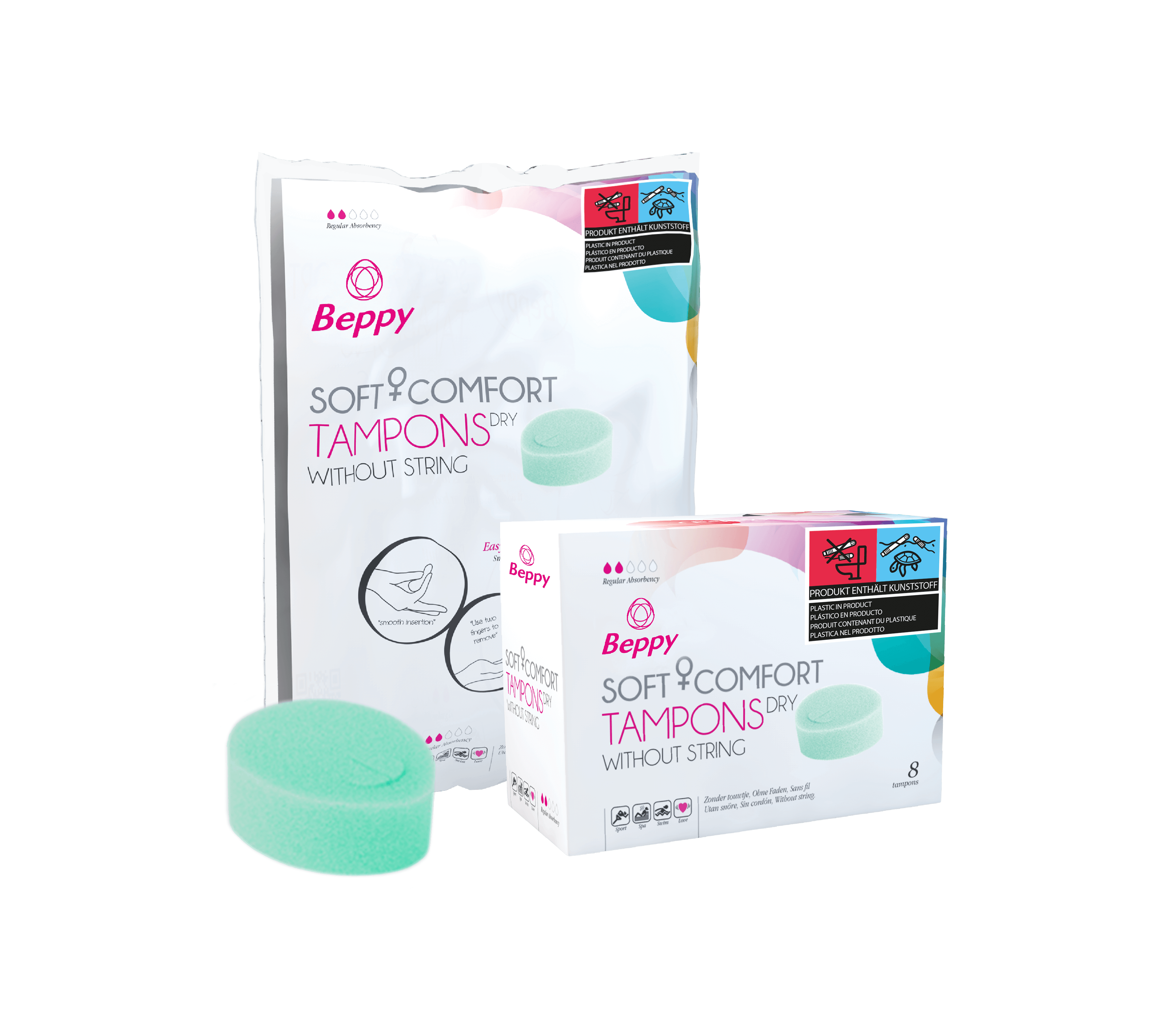 Beppy Soft + Comfort Tampons EXTRA SOFT (8 stuks) - Asha Direct.nl ...